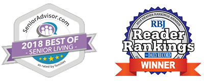 Best of Senior Living and Reader Rankings logos